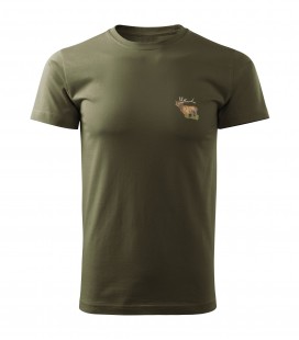 Koszulka, t-shirt EDDY haft Jeleń, zielona