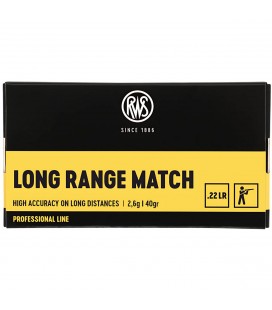Amunicja RWS LONG RANGE MATCH 2,6g kal .22 lr