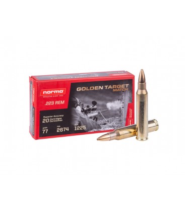 Amunicja Norma 223 rem Match HPBT 5,0g/77gr