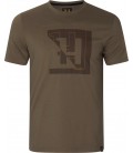 HARKILA T-SHIRT H-LOGO MAJOR BROWN