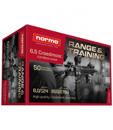 Amunicja Norma R&T FMJ 6,5 Creedmoor 124gr/8g