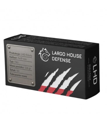 AMUNICJA 9X19 LARGO HOUSE DEFENSE (LHD) 8g/124gr