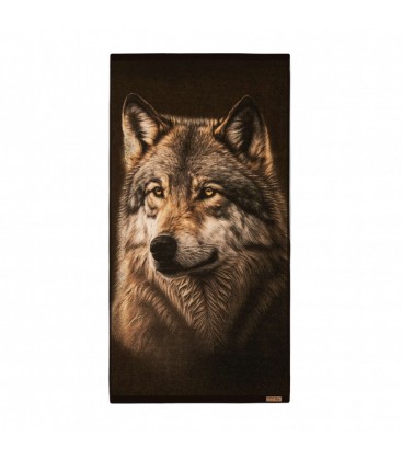 RĘCZNIK WILK brązowy 70x140
