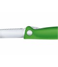 Nóż Victorinox Swiss Classic 6.7836.F4B ząbkowany, zielony, składany