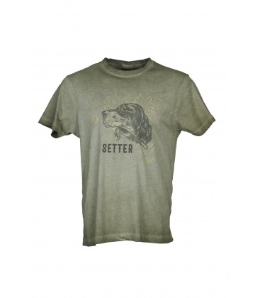 Koszulka T-shirt nadruk duży SETTER, 94194-359