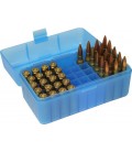 Pudełko na amunicję MTM RM-50-24 kal. 308Win - niebieskie