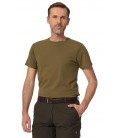 T-shirt bawełniany męski FNT Olive z elastanem w kolorze oliwkowym firmy TAGART