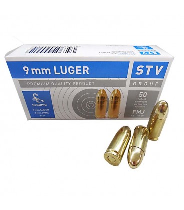 Amunicja 9 mm para FMJ 8 gr