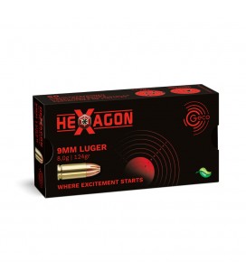 Amunicja GECO 9 luger HEXAGON 8g