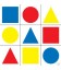 Tarcza figury geometryczne kolorowe