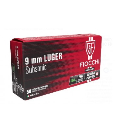 Amunicja Fiocchi 9 luger fmj subsonic 158gr