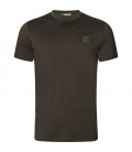 HARKILA T-SHIRT Z WEŁNY SHADOW BROWN