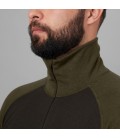 Koszulka męska Härkila Base Warm zip neck Willow g